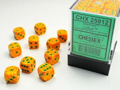 25912 - Speckled® 12mm d6 Lotus™ Dice Block™ (36 dice)