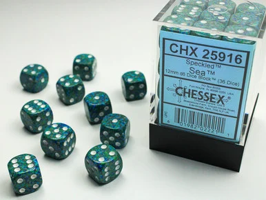 25916 - Speckled® 12mm d6 Sea™ Dice Block™ (36 dice)