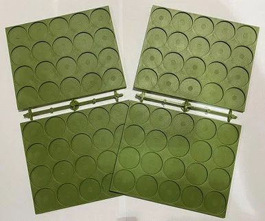 BASES: 25mm Recessed Movement Trays (20) - RENRN25DIAMOVE20