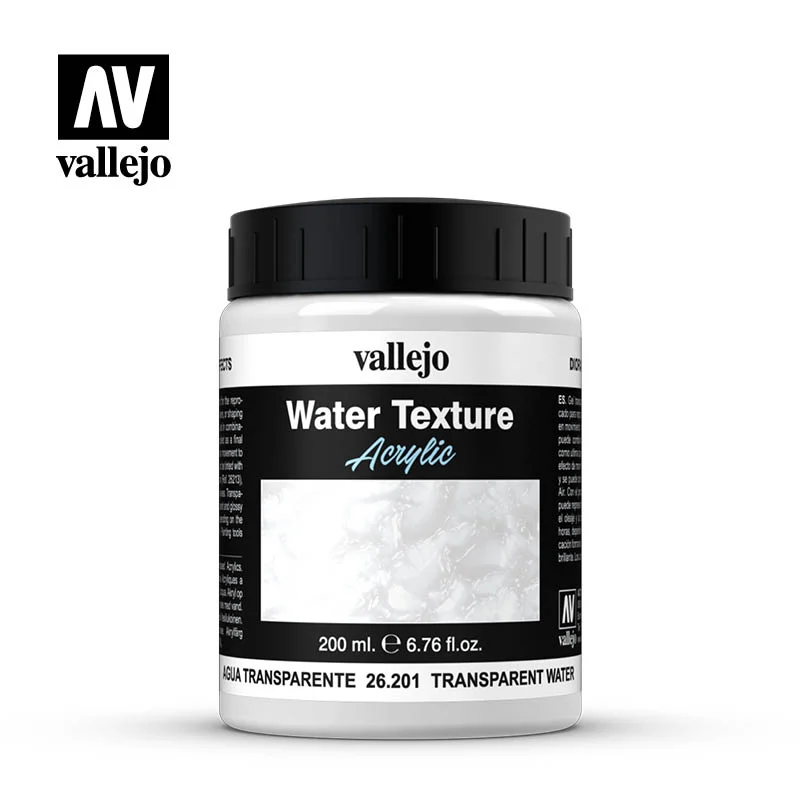Transparent Water Acrylic Diorama Effects Water Texture 200 ml Bottle - Vallejo