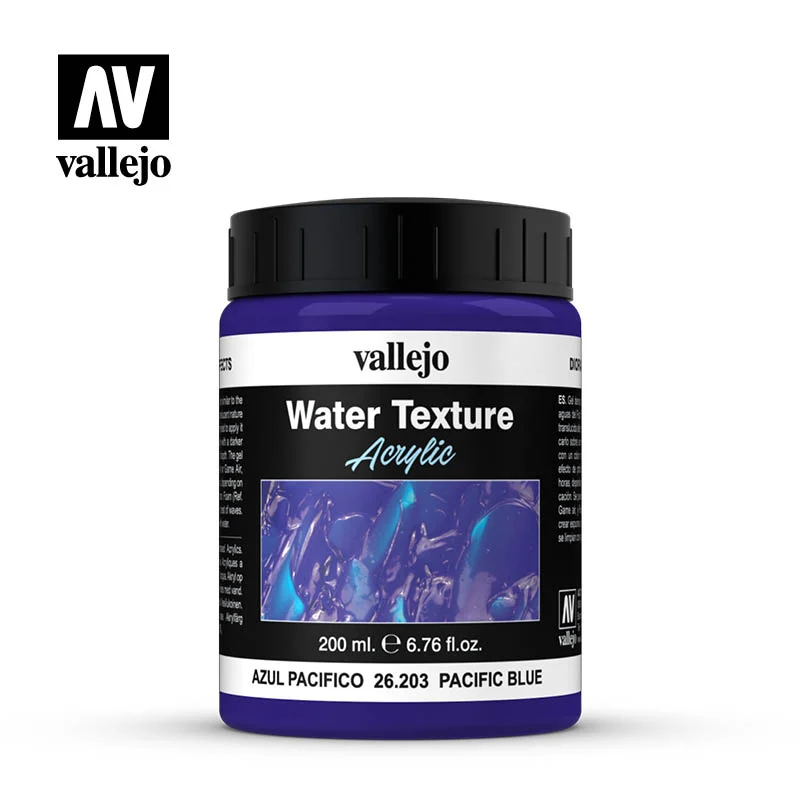 Pacific Blue Acrylic Diorama Effects Water Texture 200 ml Bottle - Vallejo