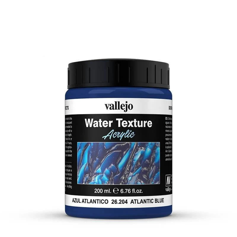 Atlantic Blue Acrylic Diorama Effects Water Texture 200 ml Bottle - Vallejo
