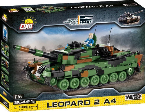 Leopard 2A4 Main Battle Tank, 864 Piece Block Kit - Cobi