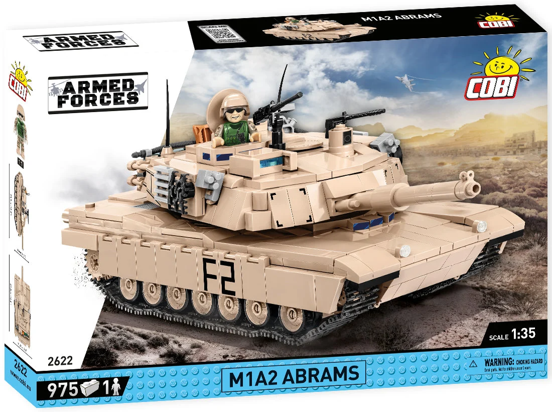 M1A2 Abrams Main Battle Tank, 975 Piece Block Kit - Cobi