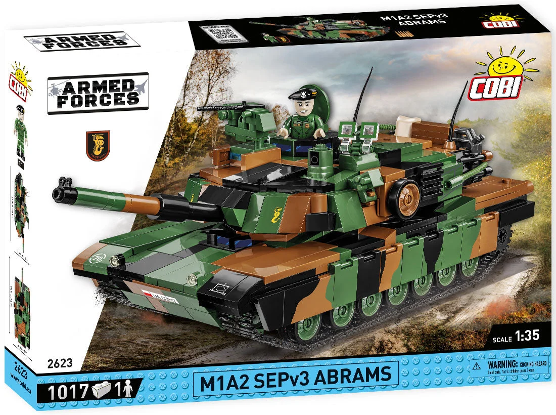 M1A2 SEPv3 Abrams Main Battle Tank, 1017 Piece Block Kit - Cobi