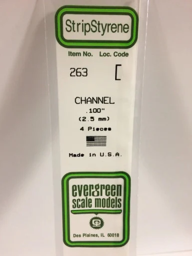 263 - CHANNEL .100" 2.5MM (4)