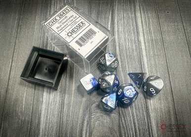 26423 - Gemini® Polyhedral Blue-Steel/white 7-Die Set