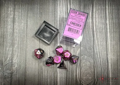 26440 - Gemini® Polyhedral Black-Purple/gold 7-Die Set
