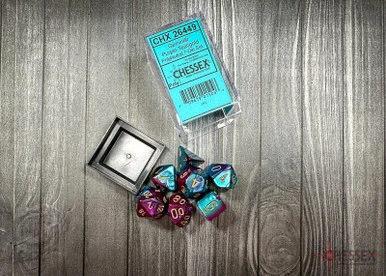26449 - Gemini® Polyhedral Purple-Teal/gold 7-Die Set