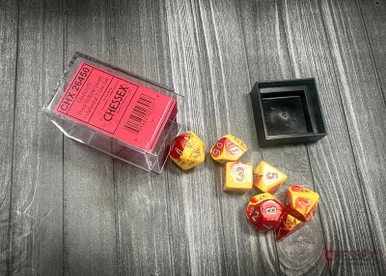 26450 - Gemini® Polyhedral Red-Yellow/silver 7-Die Set
