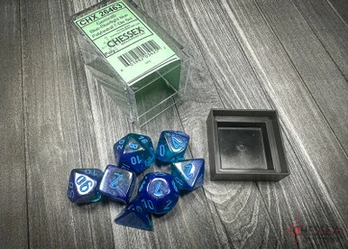 26463 - Gemini® Polyhedral Blue-Blue/light blue Luminary™ 7-Die Set