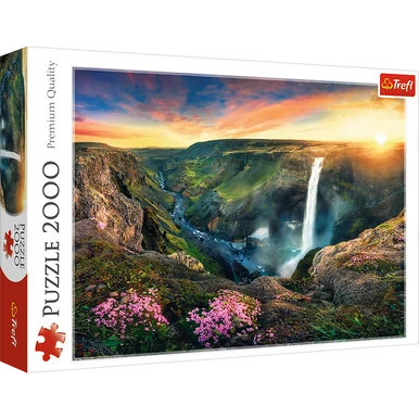 Trefl 27091 Haifoss Waterfall, Iceland 2000 Piece Jigsaw Puzzle - Trefl USA