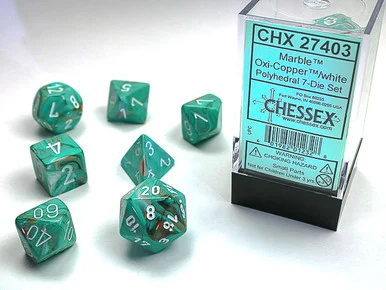 27403 - Marble Polyhedral Oxi-Copper™/white 7-Die set