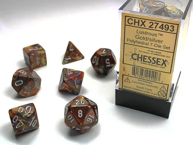 27493 - Lustrous® Polyhedral Gold/silver 7-Die Set