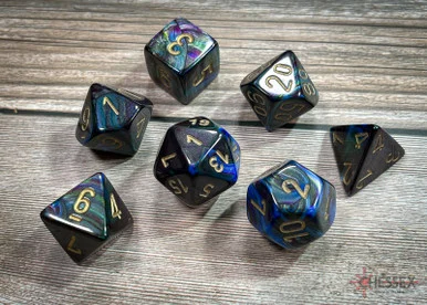 27499 - Lustrous® Polyhedral Shadow/gold 7-Die Set