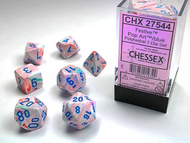 27544 - Festive® Polyhedral Pop Art™/blue 7-Die set
