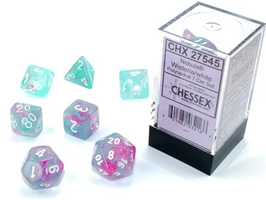 27545 - Nebula® Polyhedral Wisteria/white Luminary™ 7-Die Set