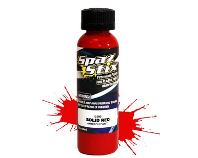 Spaz Stix 12300 Solid Red Airbrush Paint 2oz