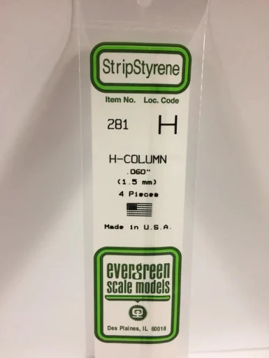 281 - H COLUMN .060" 1.5MM (4)