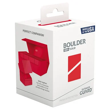 Deck Case: Boulder 100+ Standard Size- Solid Red