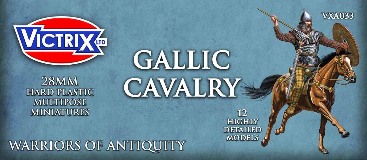 Ancient Gallic Cavalry 28 mm Scale Model Plastic Figures - Victrix