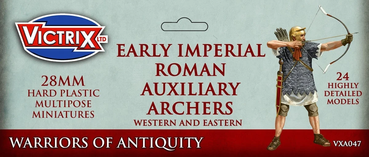 Early Imperial Roman Auxiliary Archers, 28 mm Scale Model Plastic Figures - Victrix