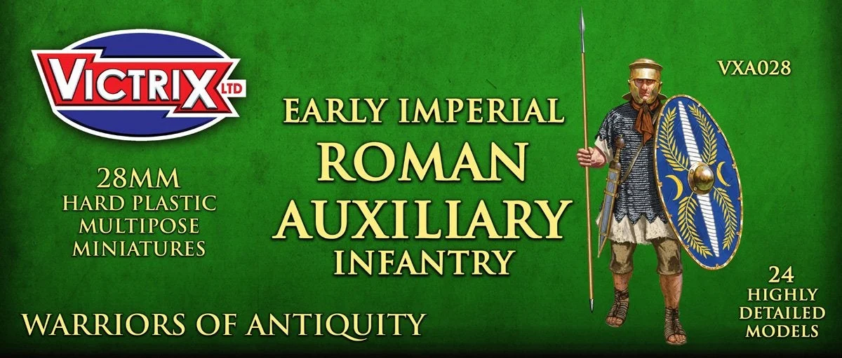 Early Imperial Roman Auxiliary Infantry, 28 mm Scale Model Plastic Figures - Victrix