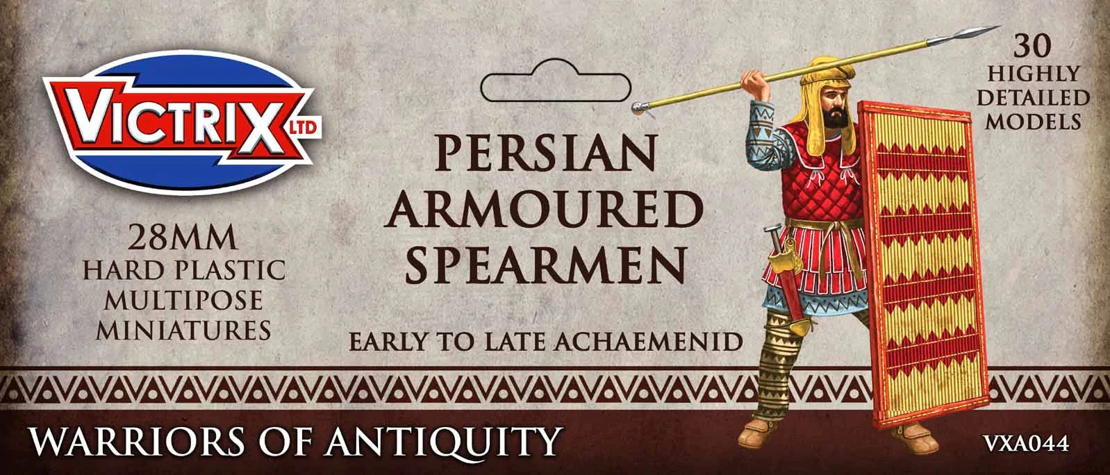 Persian Armoured Spearman, 28 mm Scale Model Plastic Figures - Victrix