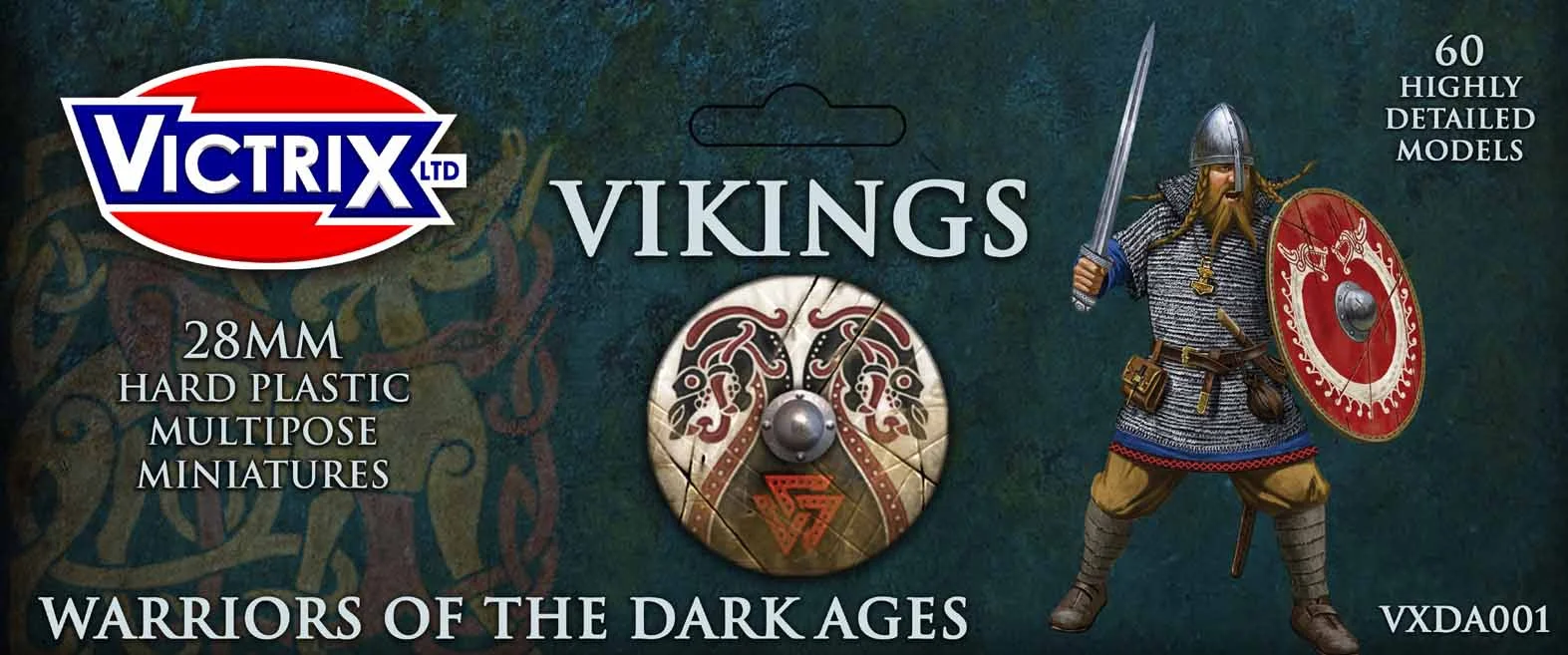 Vikings, 28 mm Scale Model Plastic Figures - Victrix