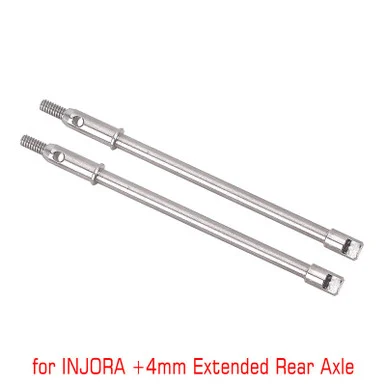 INJORA SCX24-99R Rear Steel Dogbone Shafts for +4mm Axles SCX24-99