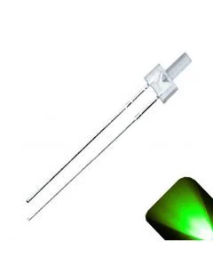 Miniatronics 12-822-05 2mm Tower Green LEDs (5 Pieces)