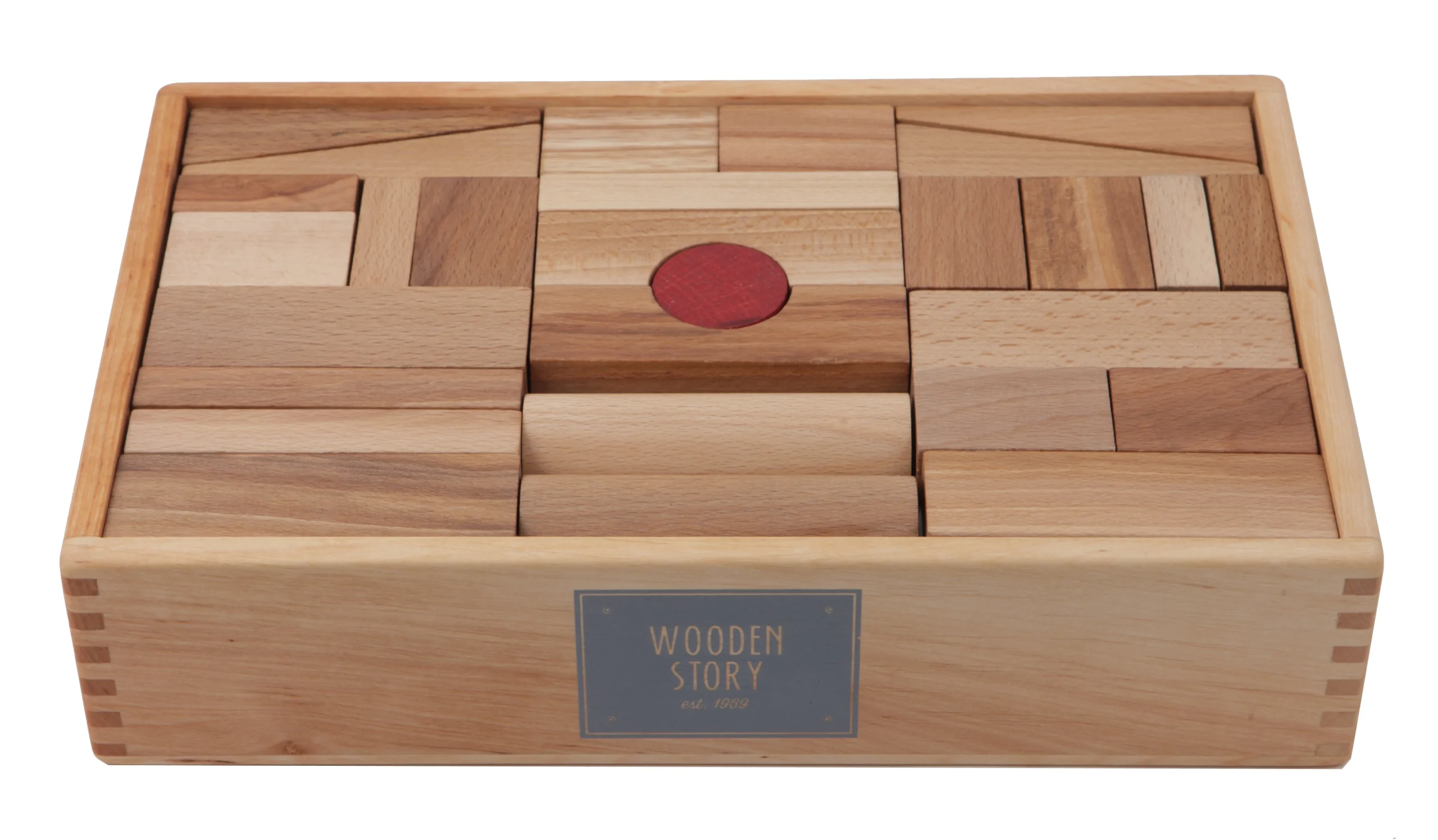 Natural Colored Extra Large Blocks In Tray - 63 pcs