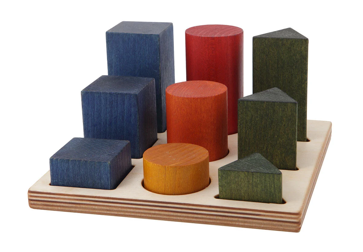 Rainbow Colored XL Shape Sorter Board - Wooden Story