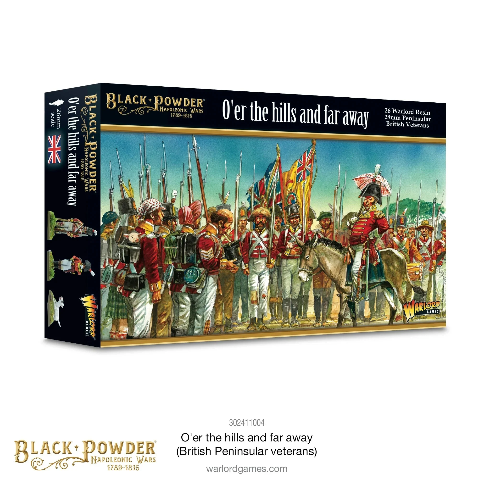 Black Powder Napoleonic Wars O’er The Hills And Far Away (British Peninsular Veterans), 28 mm Scale Model Figures - Warlord Games