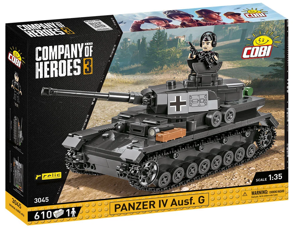 Company of Heroes 3 Panzer IV Ausf. G, 610 Piece Block Kit - Cobi