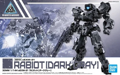 Bandai 5059536 30MM #25 eEXM-21 Rabiot [DARK GRAY] 1/144 Scale Model Kit