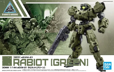 Bandai 5061326 30MM #36 eEXM-21 Rabiot (Green) 1/144 Scale Model Kit