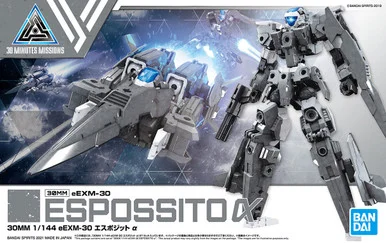Bandai 5062067 30MM #41 eEXM-30 Espossito Alpha 1/144 Scale Model Kit