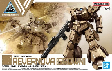 Bandai 5066684 30MM #60 bEXM-28 Revernova Brown 1/144 Scale Model Kit