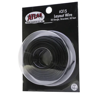 Atlas Model Railroad 315 Layout Wire Black 20 AWG 50 Feet