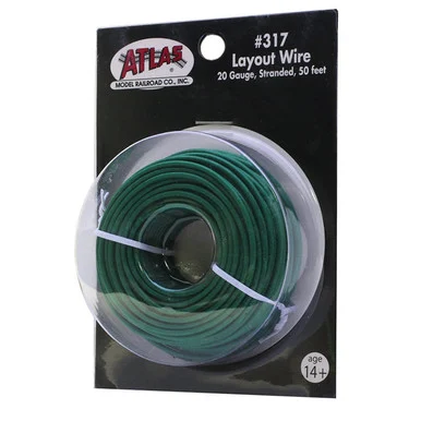Atlas Model Railroad 317 Layout Wire Green 20 AWG 50 Feet