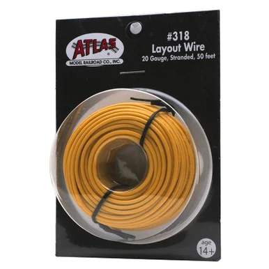Atlas Model Railroad 318 Layout Wire Yellow 20 AWG 50 Feet