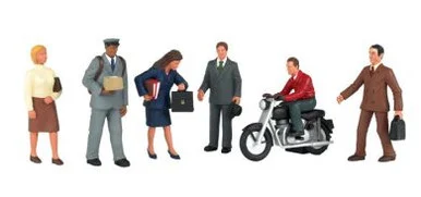 Bachmann 33101 HO City People with Motorcycle