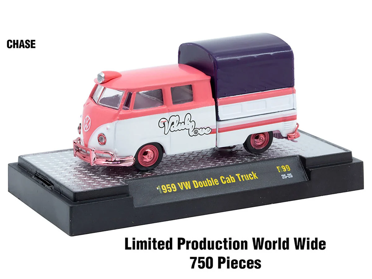 "Auto-Thentics" 6 piece Set Release 99 IN DISPLAY CASES Limited Edition 1/64 Diecast Model Cars by M2 Machines