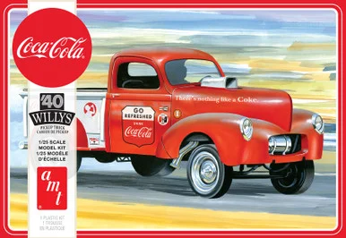 AMT 1145 1940 Willys Pickup Gasser Coca-Cola 1/25 Scale Model Kit