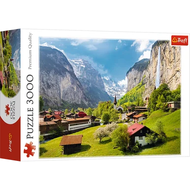 Trefl 33076 Red 3000 Piece Puzzle - Lauterbrunnen, Switzerland