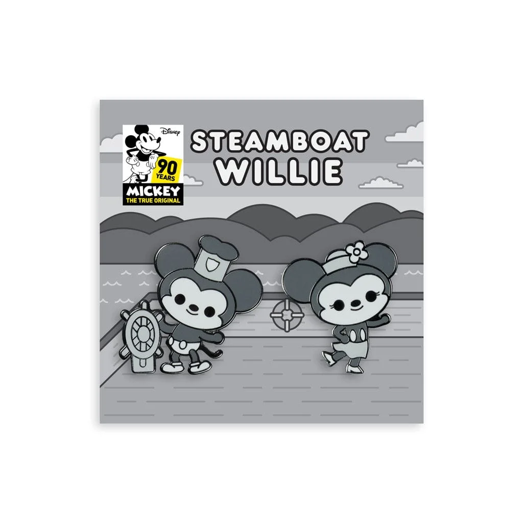 Steamboat Willie Enamel Pin Set - 100% Soft