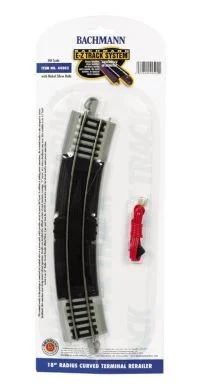 Bachmann 44502 HO Nickle Silver 18" Radius Terminal EZ Track Section