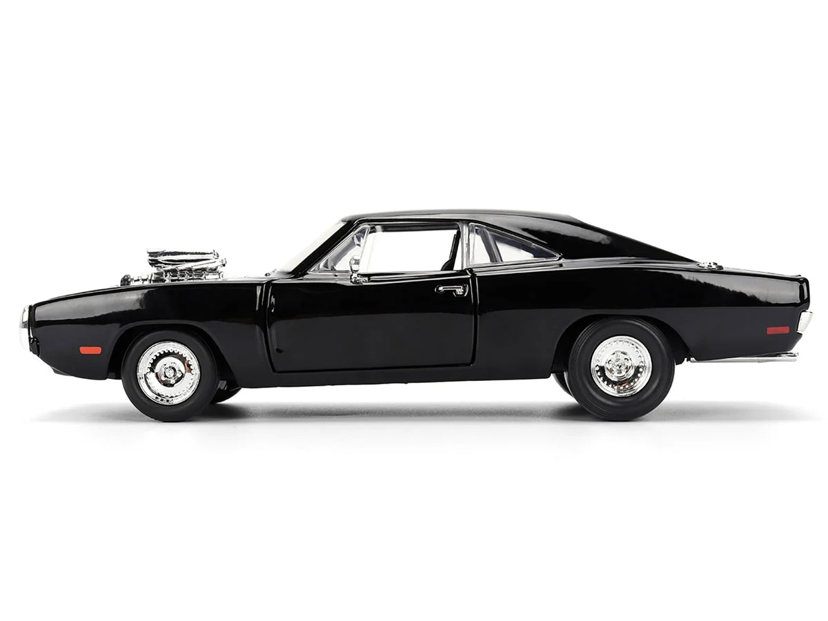 Dom's 1970 Dodge Charger R/T Black "F9" (2021) Movie "Fast & Furious" Series 1/24 Diecast Model Car by Jada