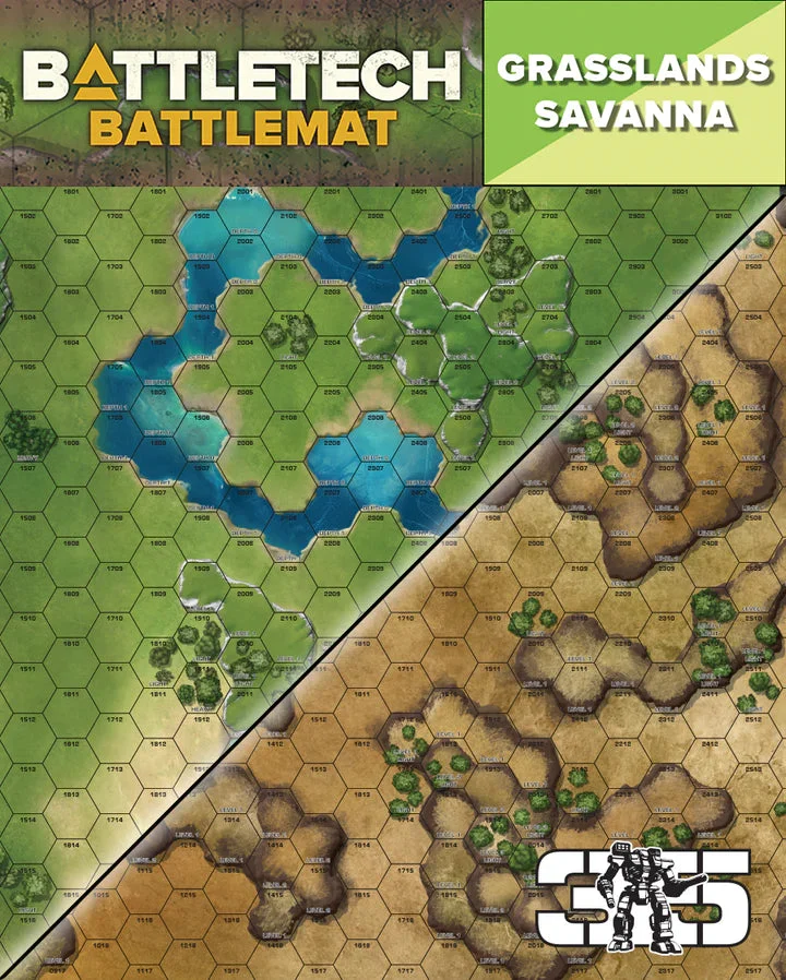 BattleTech Battle Mat: Savanna / Grasslands - Catalyst Game Labs